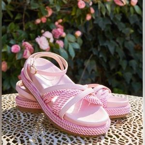 Wisteria Rope Sandal in Cameo Pink